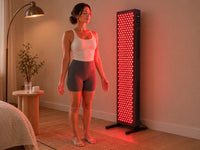Red Light Therapy Panel Built for Daily Wellness, 630-850nm Wavelengths, 300 LED Array, Touchscreen Control — Lifestyle